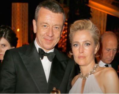 Felix Griffiths's mother Gillian Anderson with her ex-boyfriend Peter Morgan